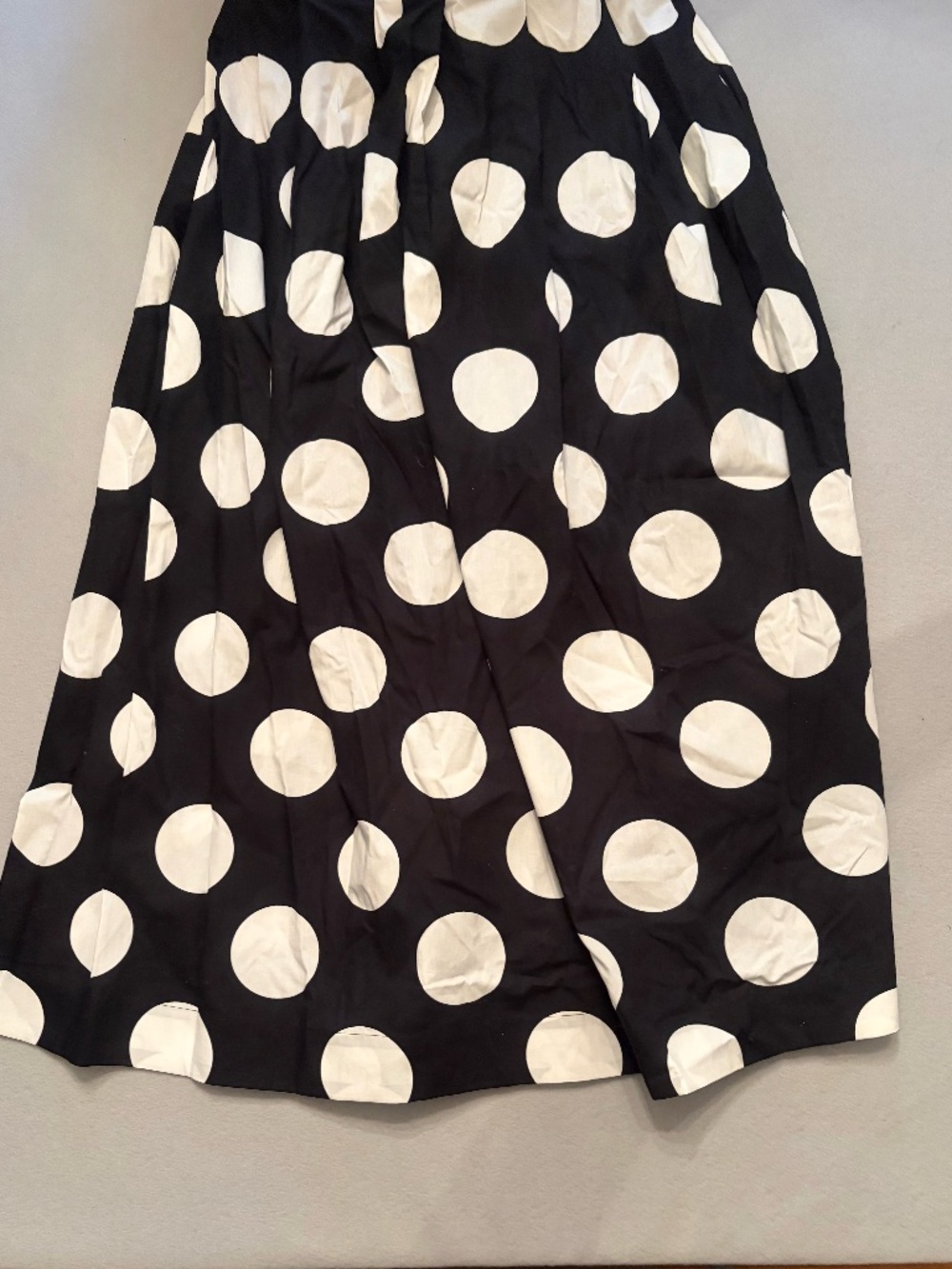 NWT Anthropologie Maeve Black White Polka Dot Maxi Skirt M - Picture 4 of 7